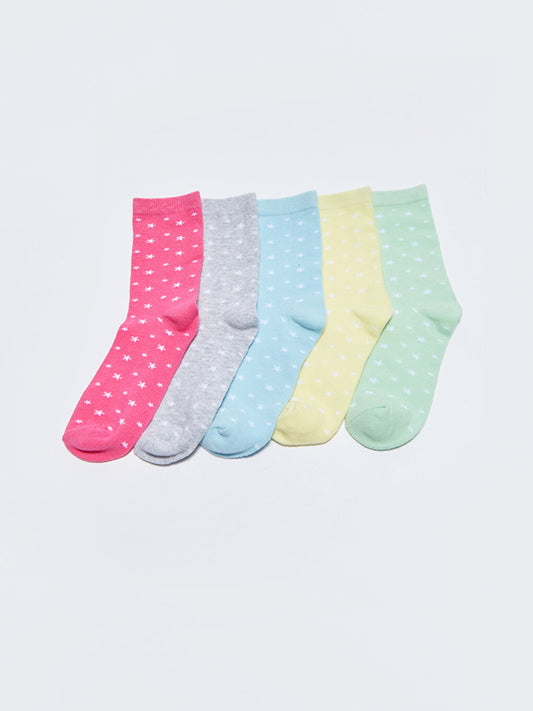 Patterned Girl's Socks 5-pack