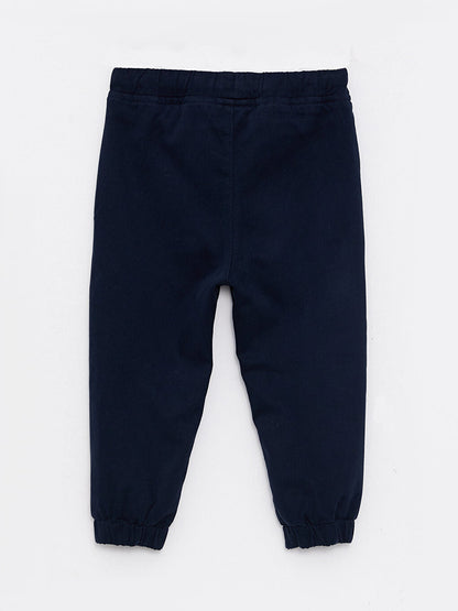 Basic Baby Boy Trousers with Elastic Waist