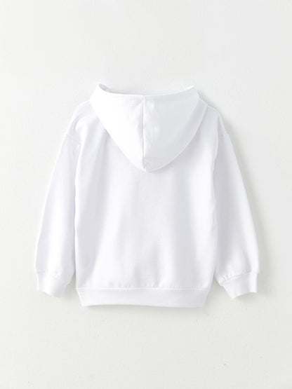 Hooded Basic Long Sleeve Girl's Sweatshirt