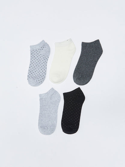 Polka Dot Women's Booties Socks Pack of 5