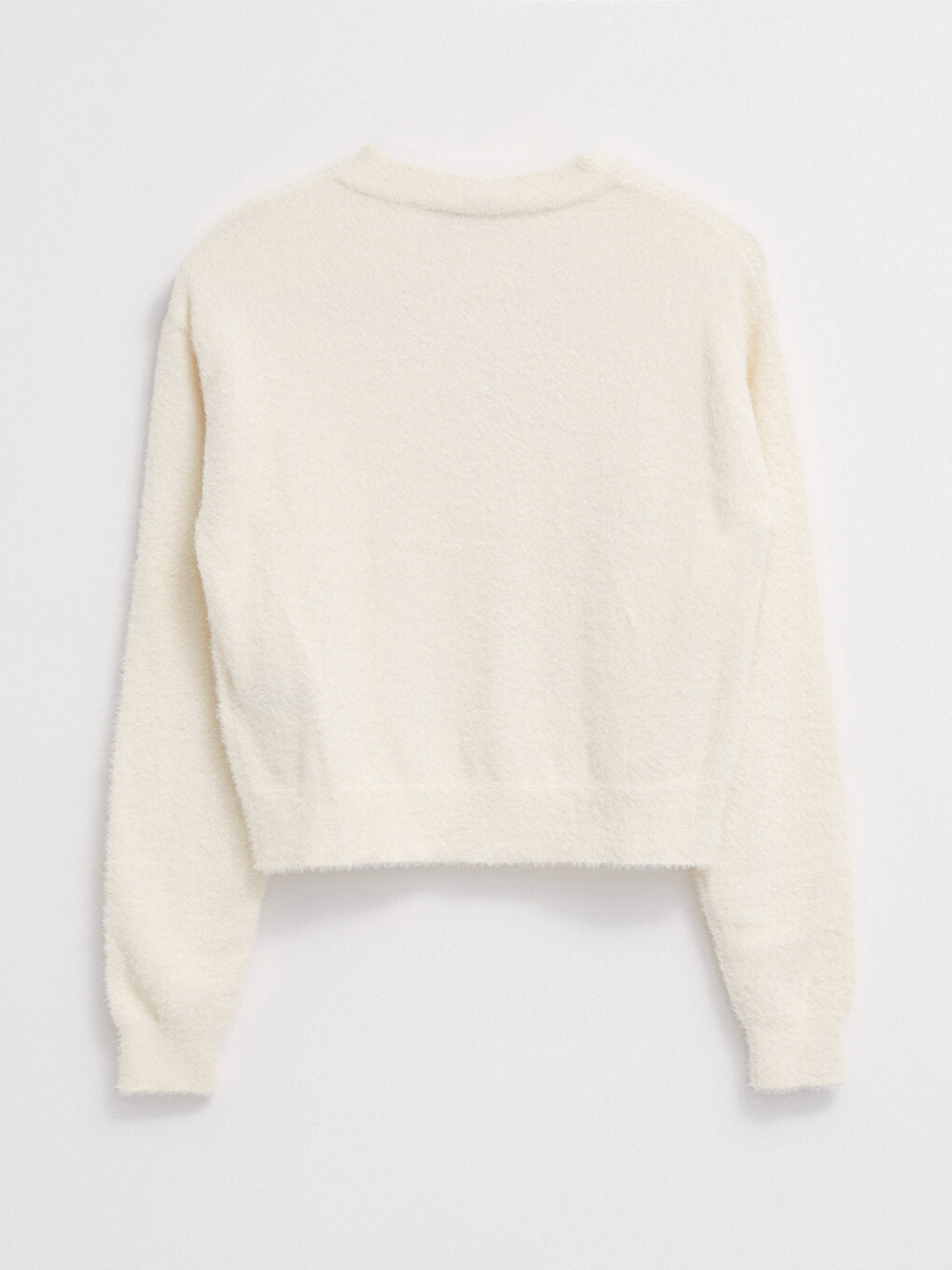 Crew Neck Plain Long Sleeve Women's Knitwear Sweater