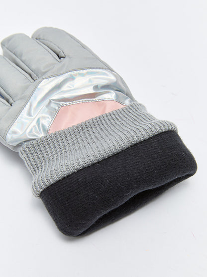 Hologram Printed Girl's Gloves