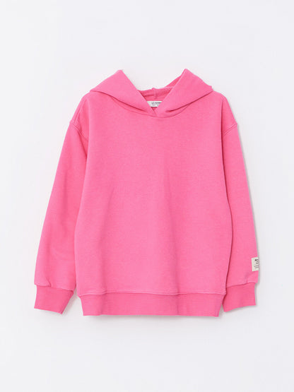 Hooded Basic Long Sleeve Girl's Sweatshirt