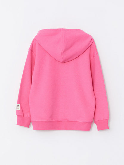 Hooded Basic Long Sleeve Girl's Sweatshirt