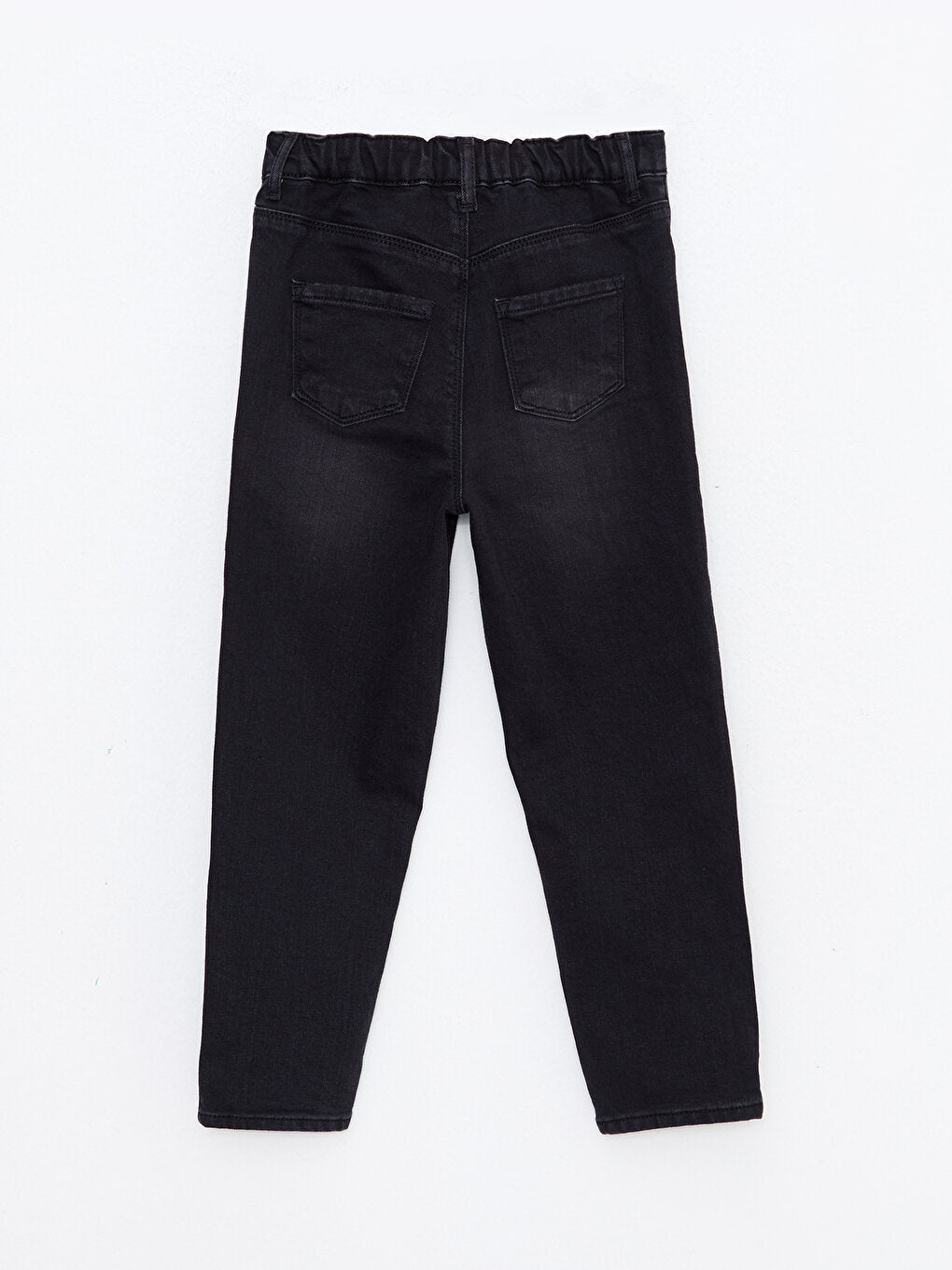 Basic Girl's Jean Trousers with Elastic Waist