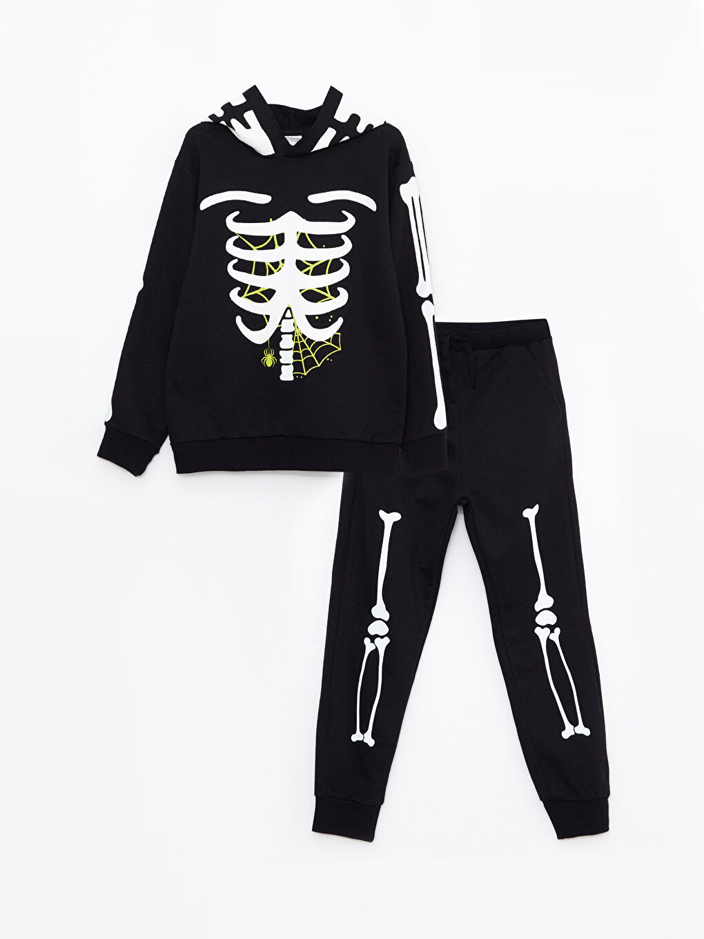 Hooded Printed Long Sleeve Boys' Sweatshirt and Sweatpants