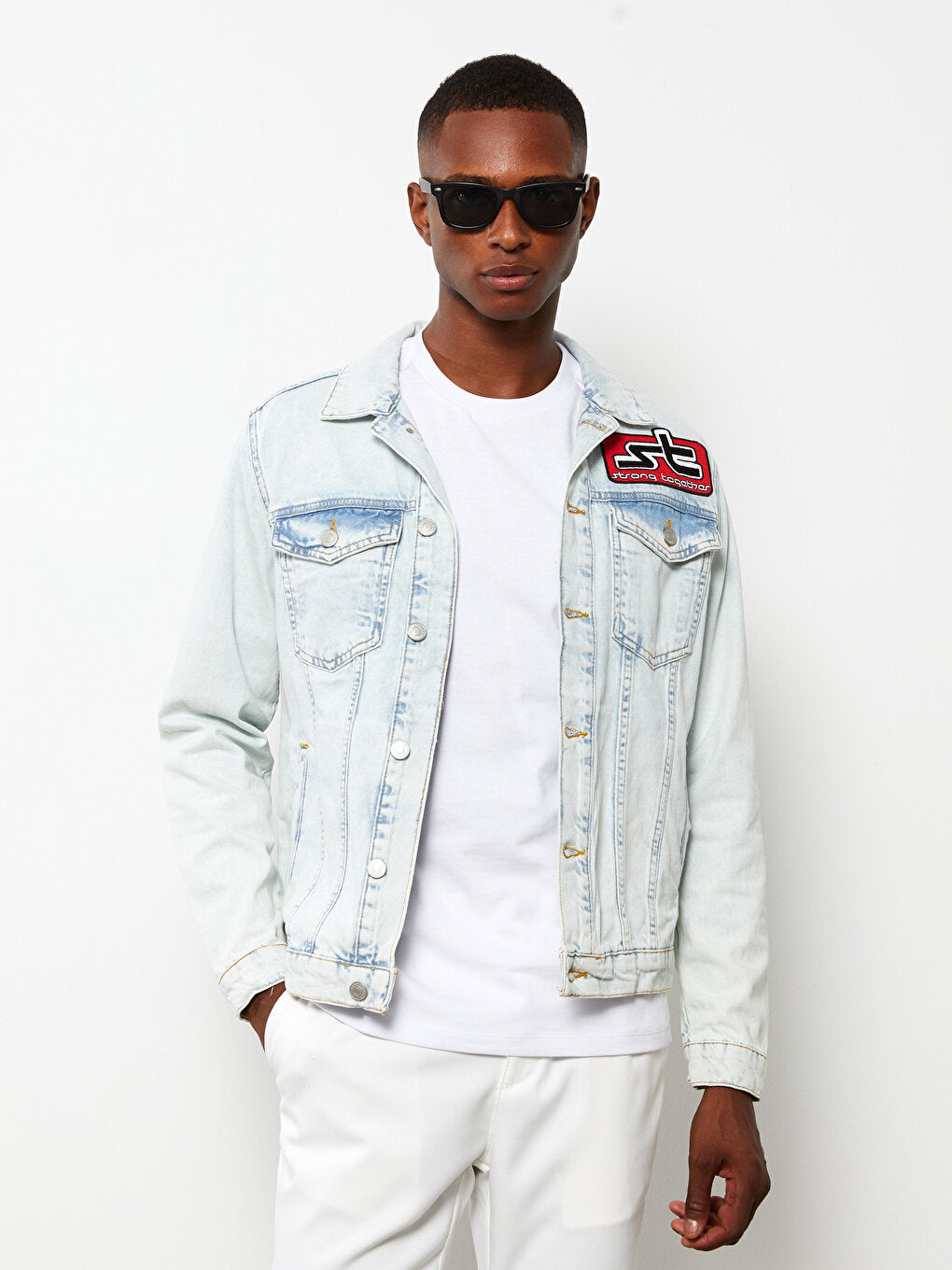 Standard Pattern Printed Men's Jean Jacket