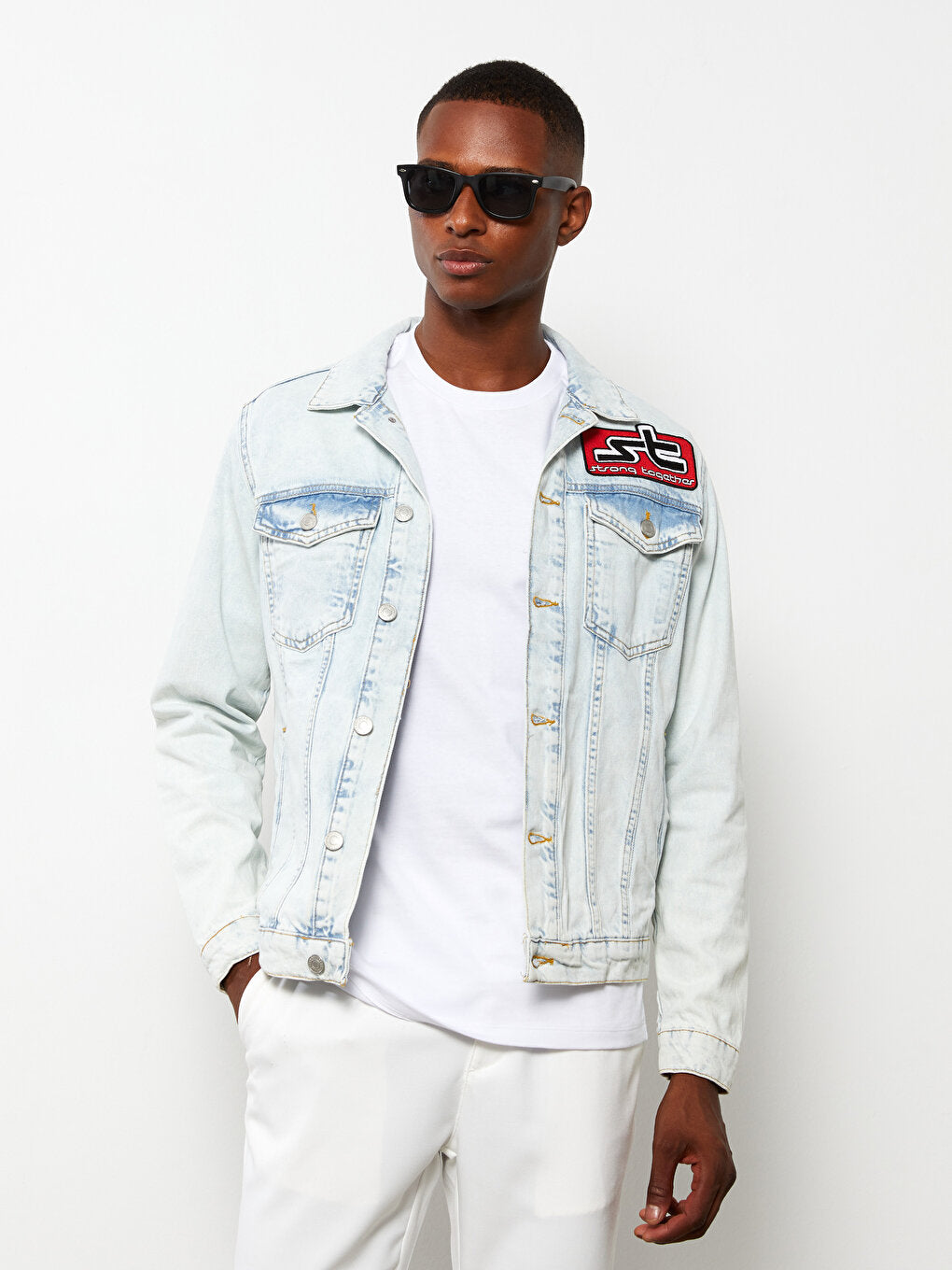 Standard Pattern Printed Men's Jean Jacket