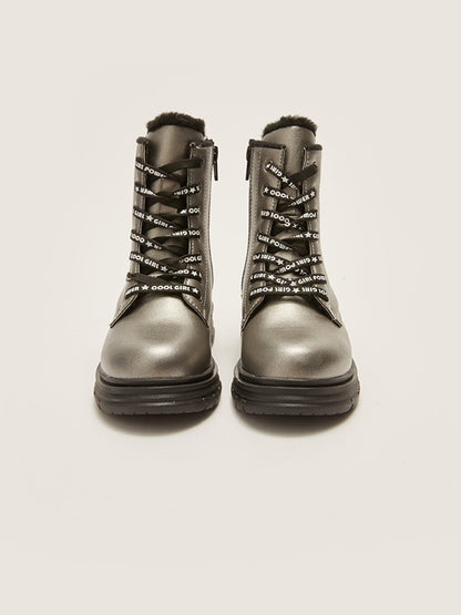 Shiny Leather Look Girls' Boots