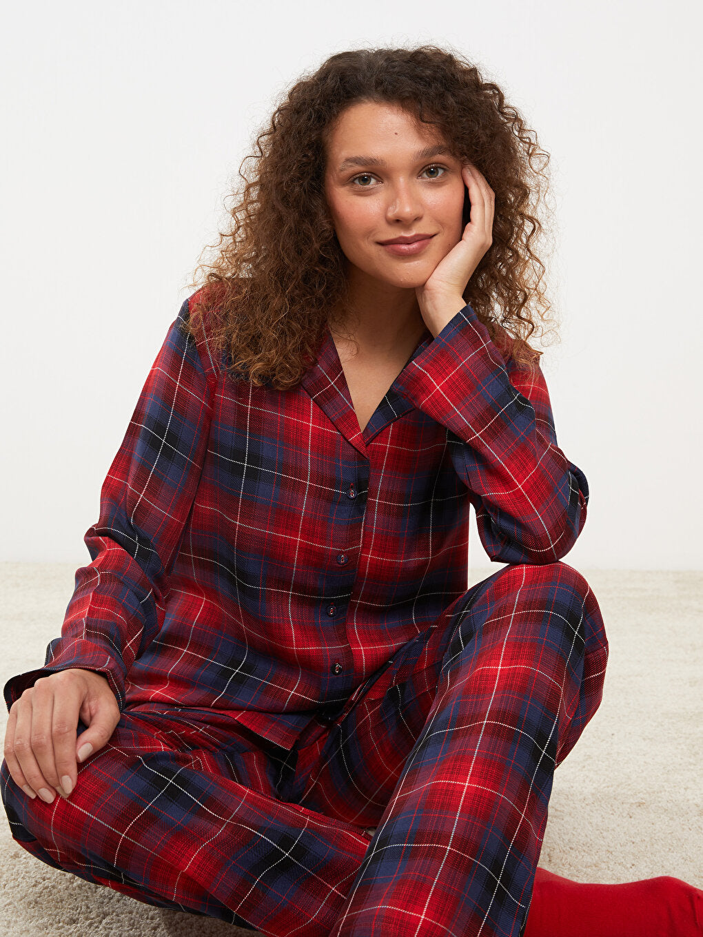 New Year Themed Long Sleeve Women's Pajama Set