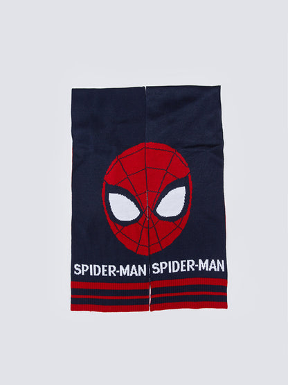 Spiderman Licensed Boy's Knitwear Scarf, Beret and Gloves