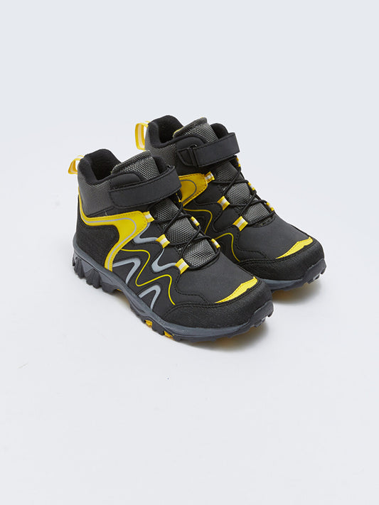 Boys' Trekking Boots with Laces and Velcro