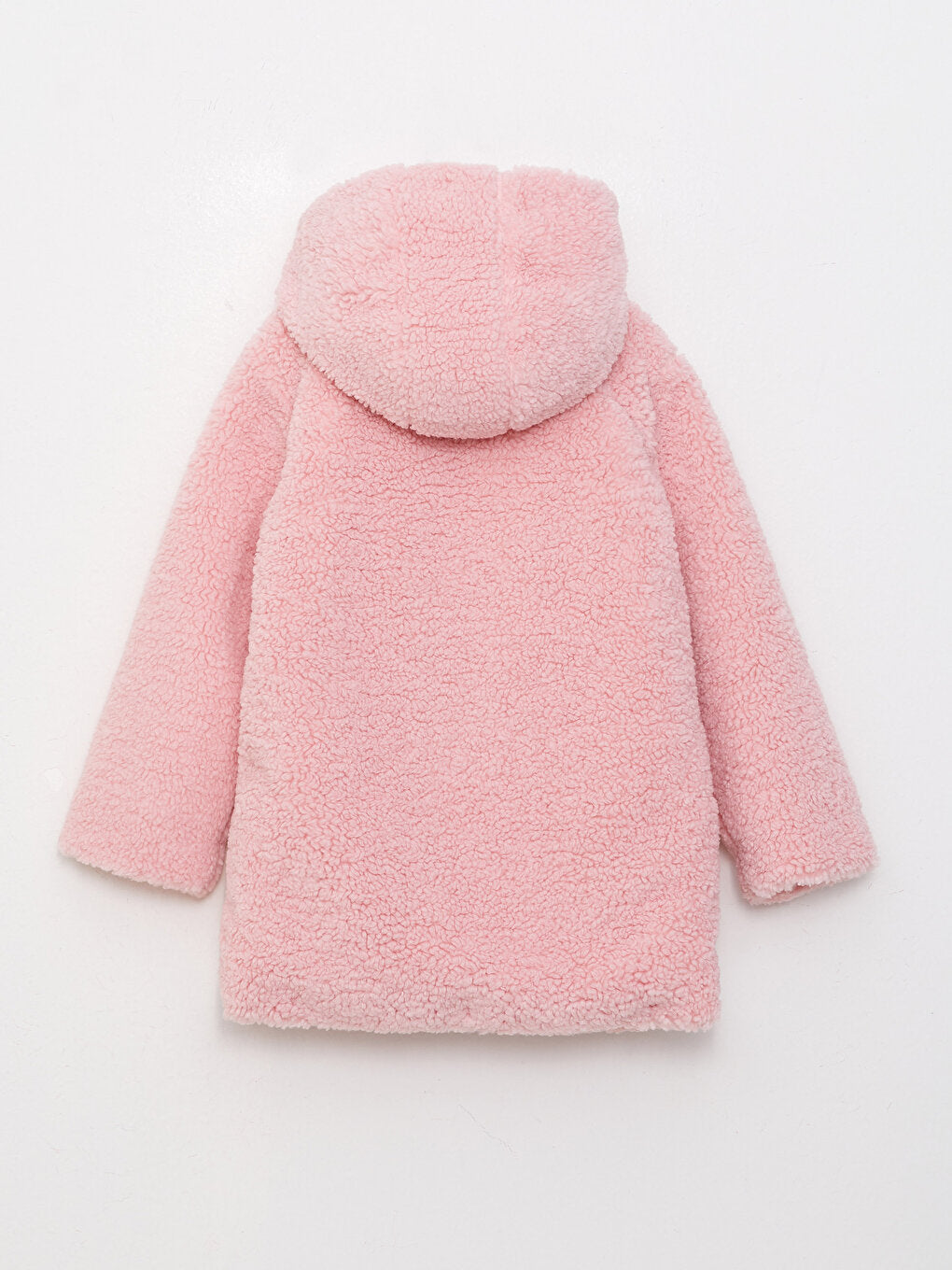 Hooded Plush Girl's Coat