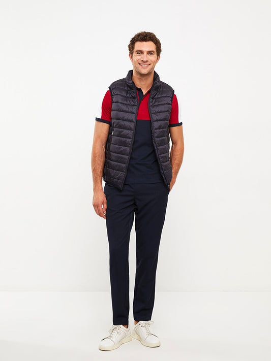 Standard Mold Stand Collar Men's Puffer Vest