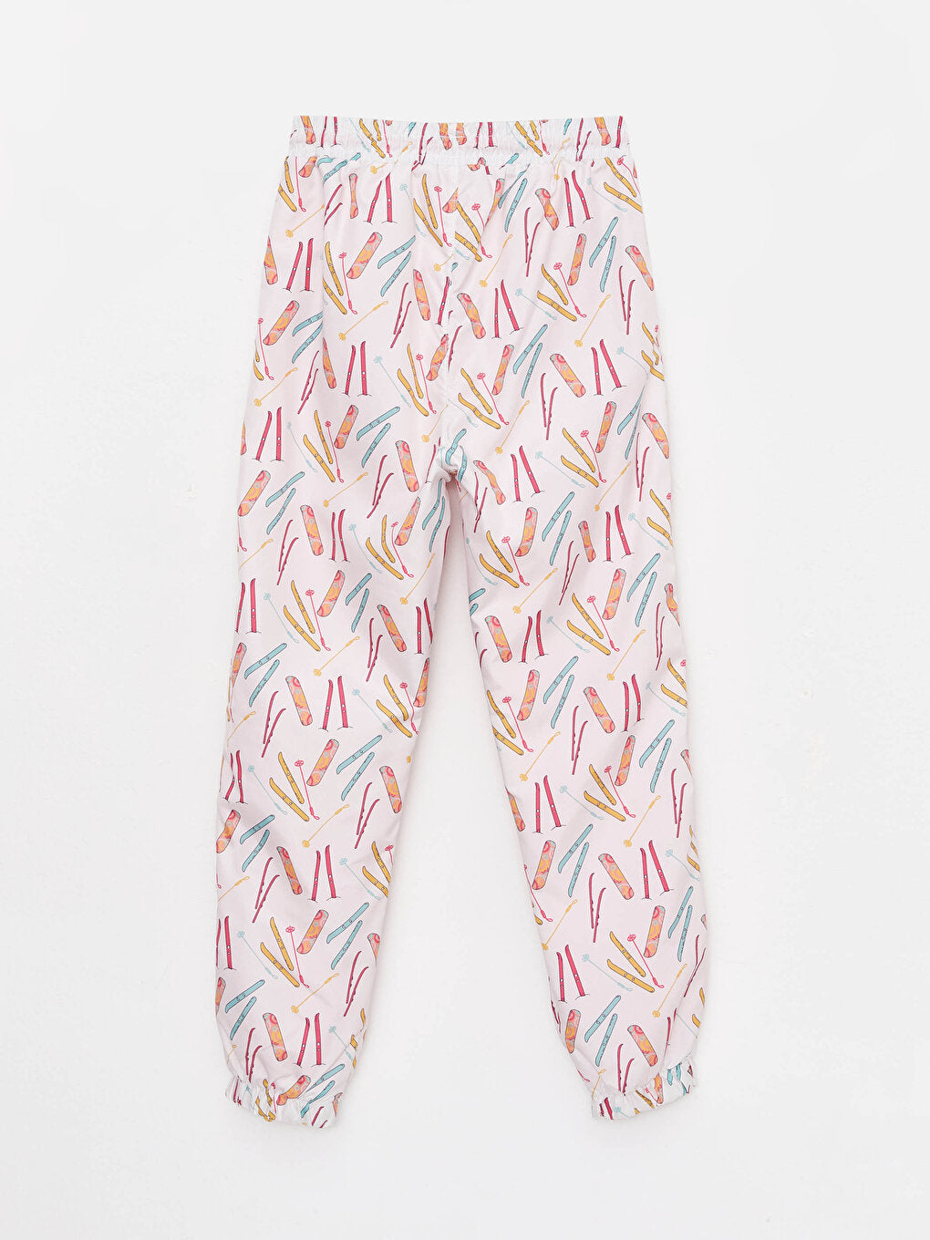 Patterned Girl's Jogger Trousers with Elastic Waist