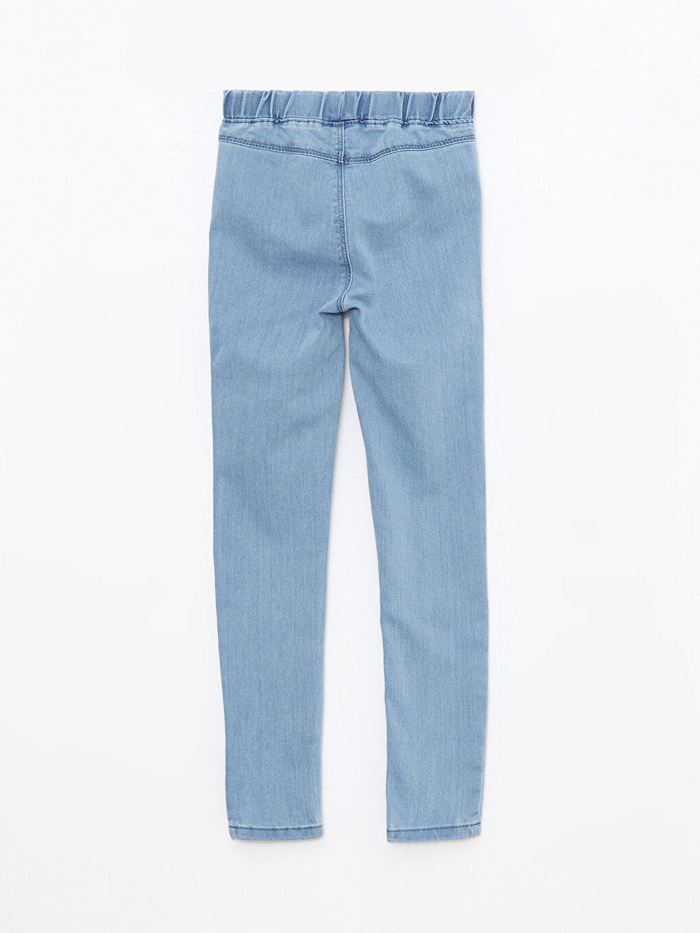 Basic Girl's Jean Trousers with Elastic Waist