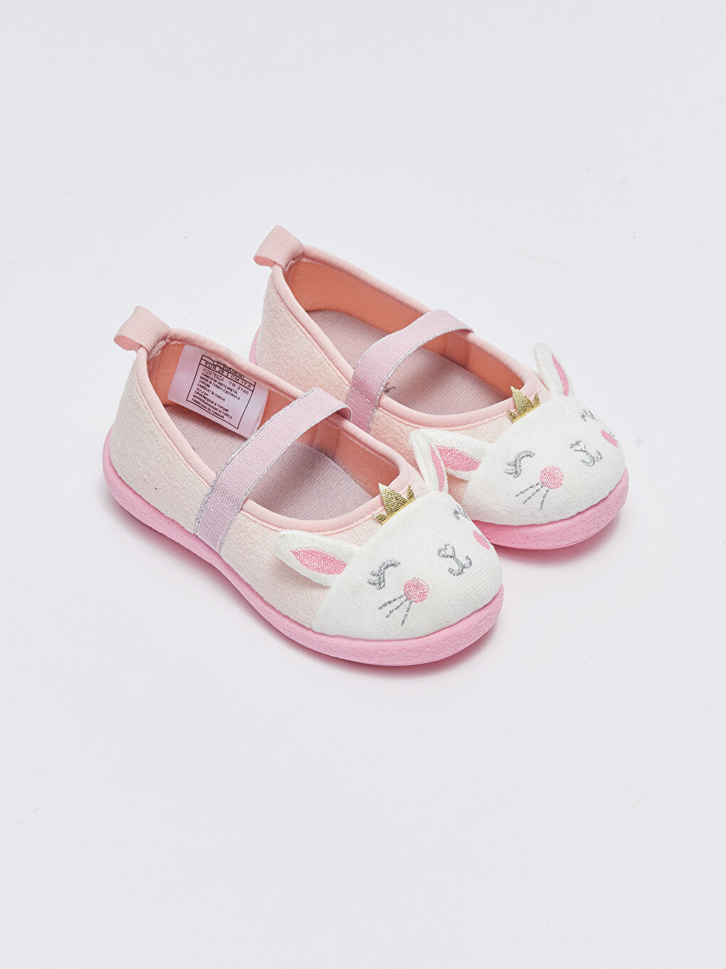 Embroidered Rubber Band Girls' Home Shoes