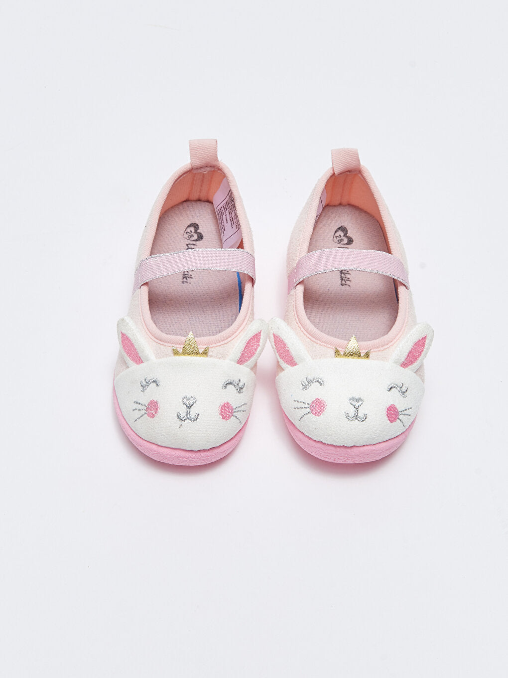 Embroidered Rubber Band Girls' Home Shoes