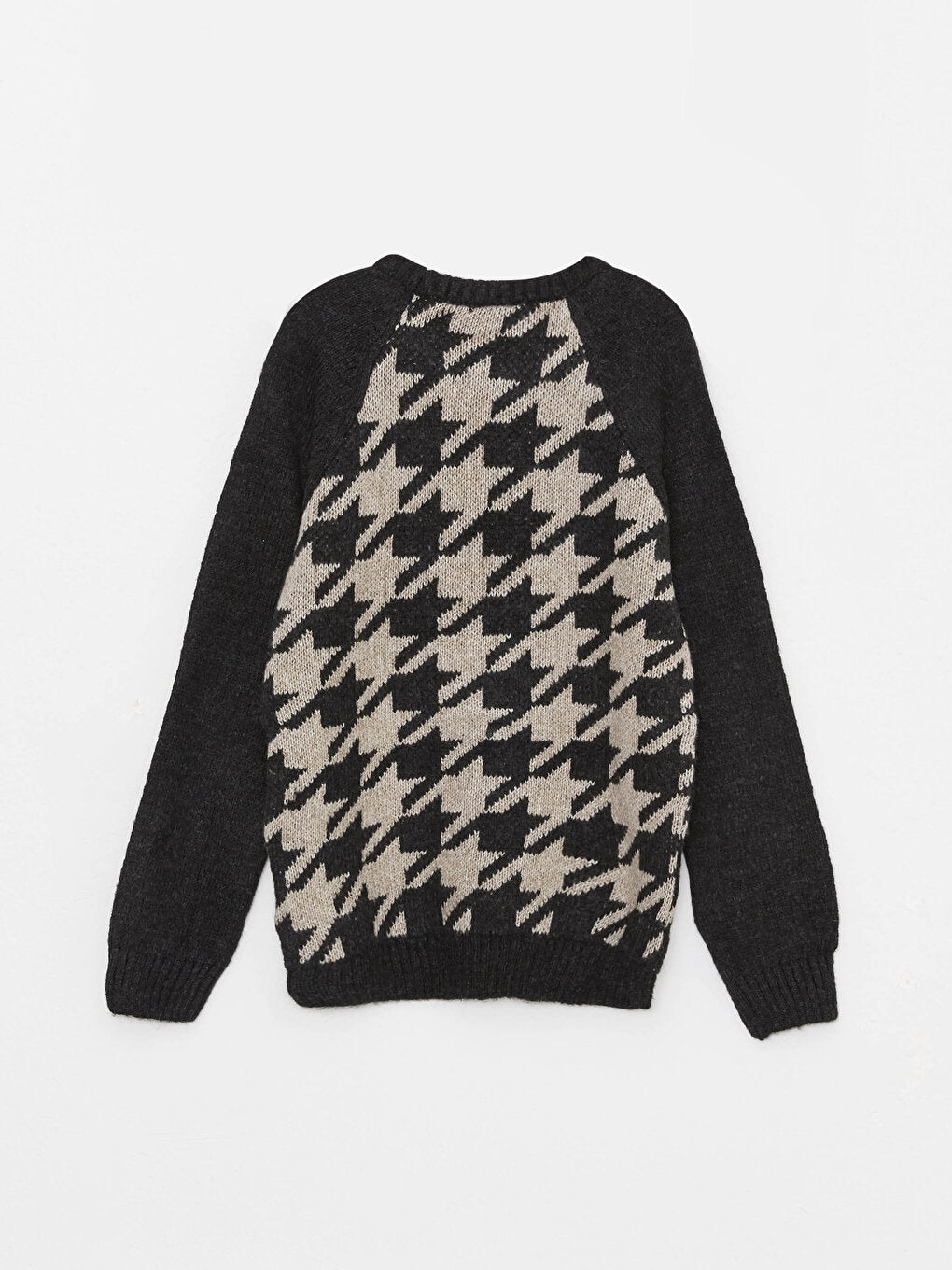 Crew Neck Patterned Long Sleeve Boy's Knitwear Sweater