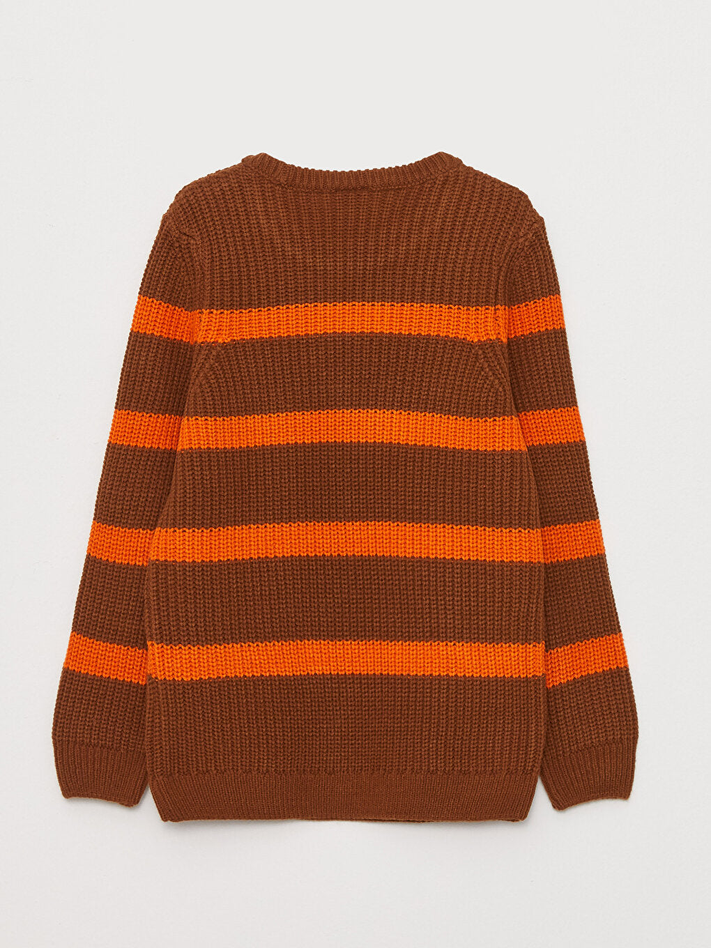 Crew Neck Striped Long Sleeve Boy's Knitwear Sweater