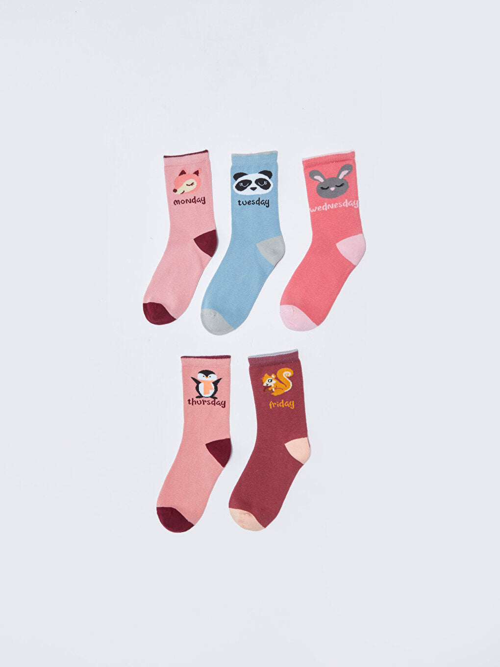 Patterned Girl's Socks 5-pack