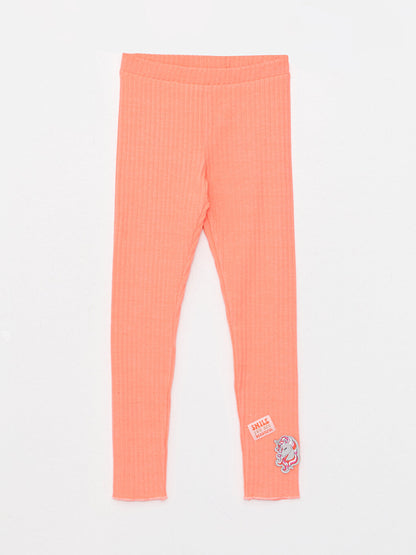 Girls' Long Tights with Elastic Waist