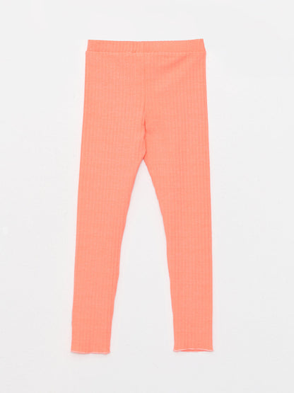 Girls' Long Tights with Elastic Waist