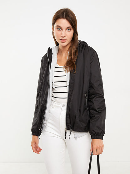 Women's Hooded Plain Raincoat