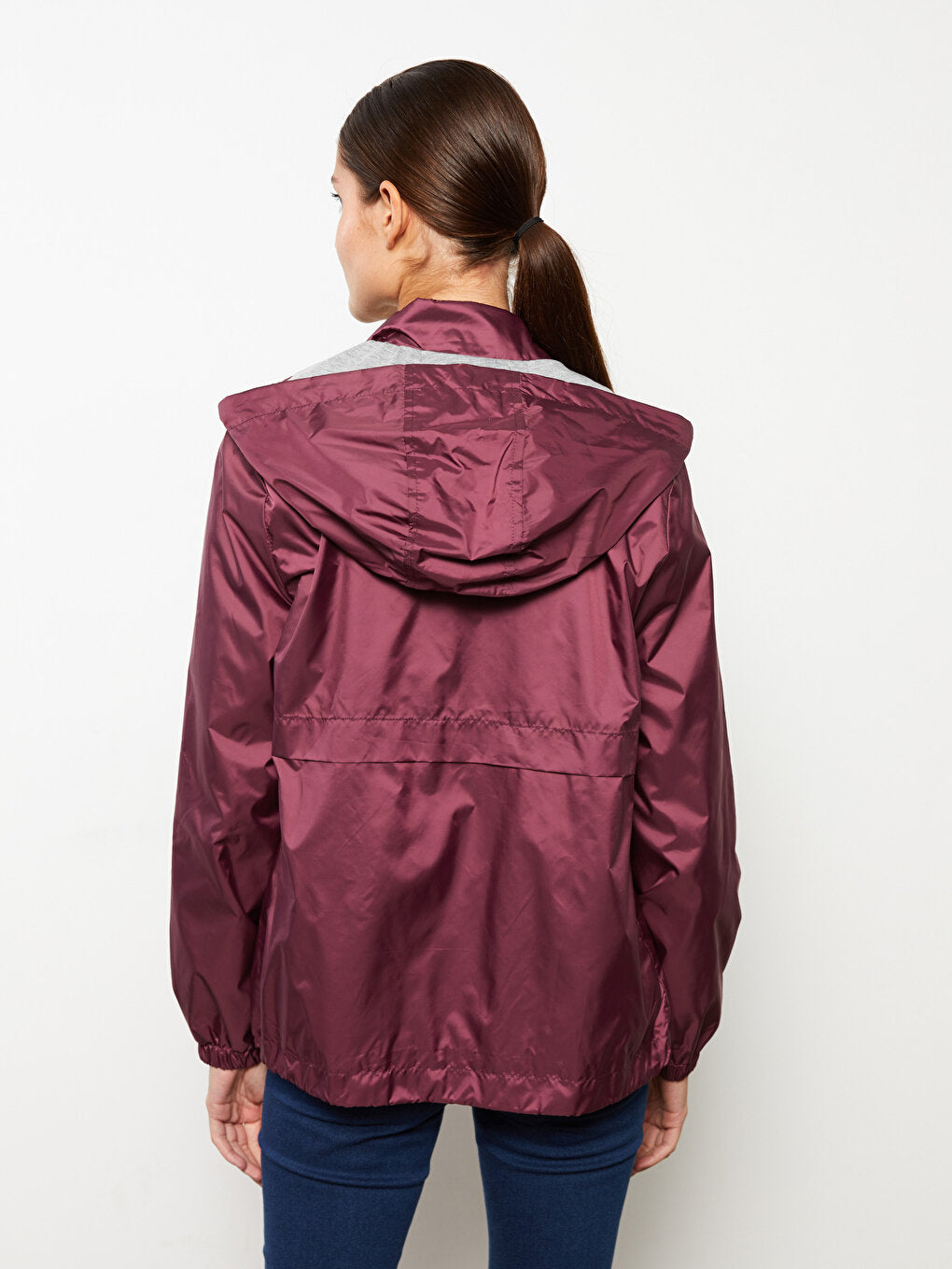 Women's Hooded Plain Raincoat