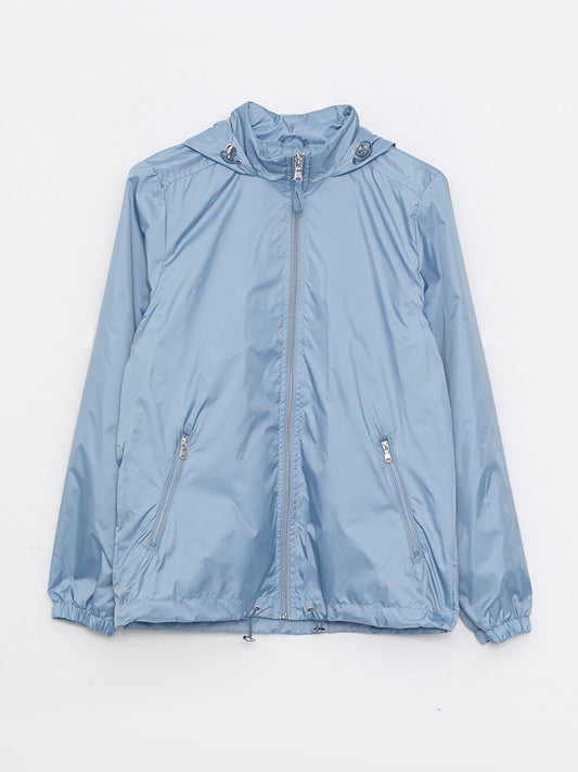 Women's Hooded Plain Raincoat