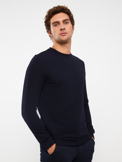 Crew Neck Long Sleeve Men's Sweatshirt