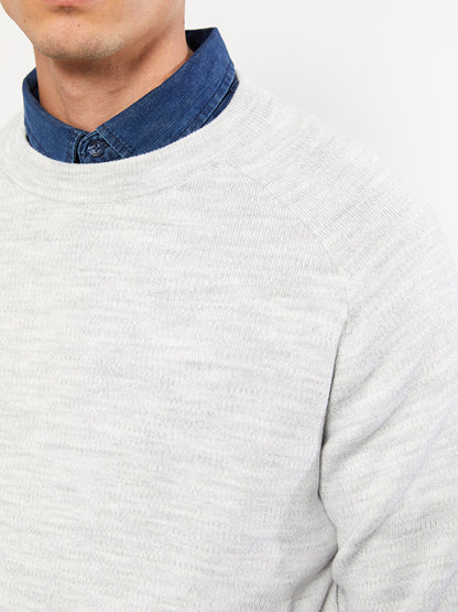 Crew Neck Long Sleeve Men's Knitwear Sweater