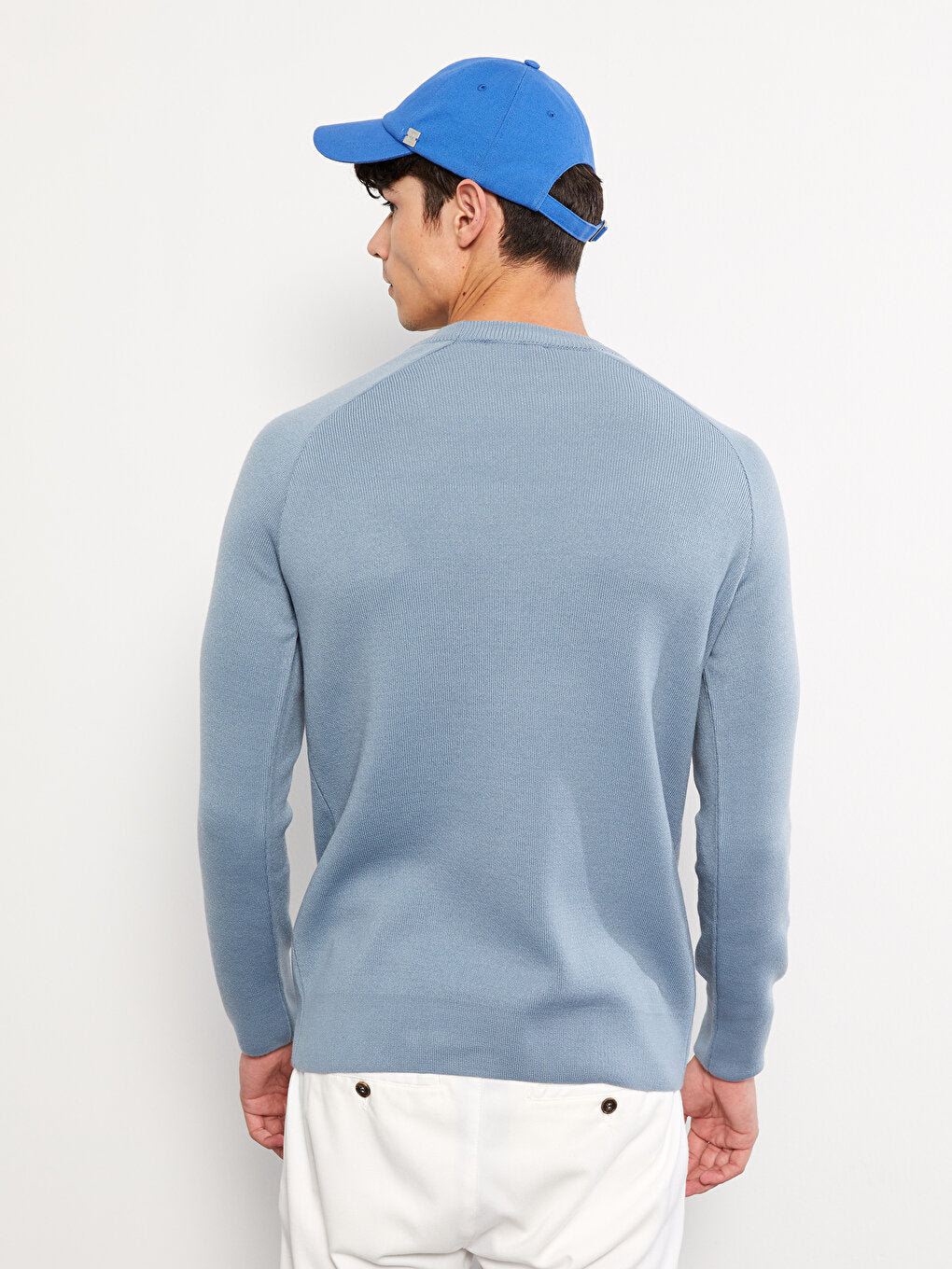 Crew Neck Long Sleeve Men's Knitwear Sweater