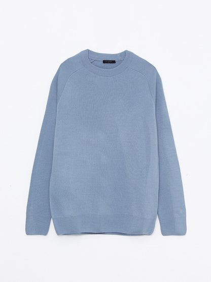 Crew Neck Long Sleeve Men's Knitwear Sweater