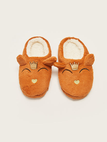 3D Applique Detailed Embroidered Women's Home Slippers