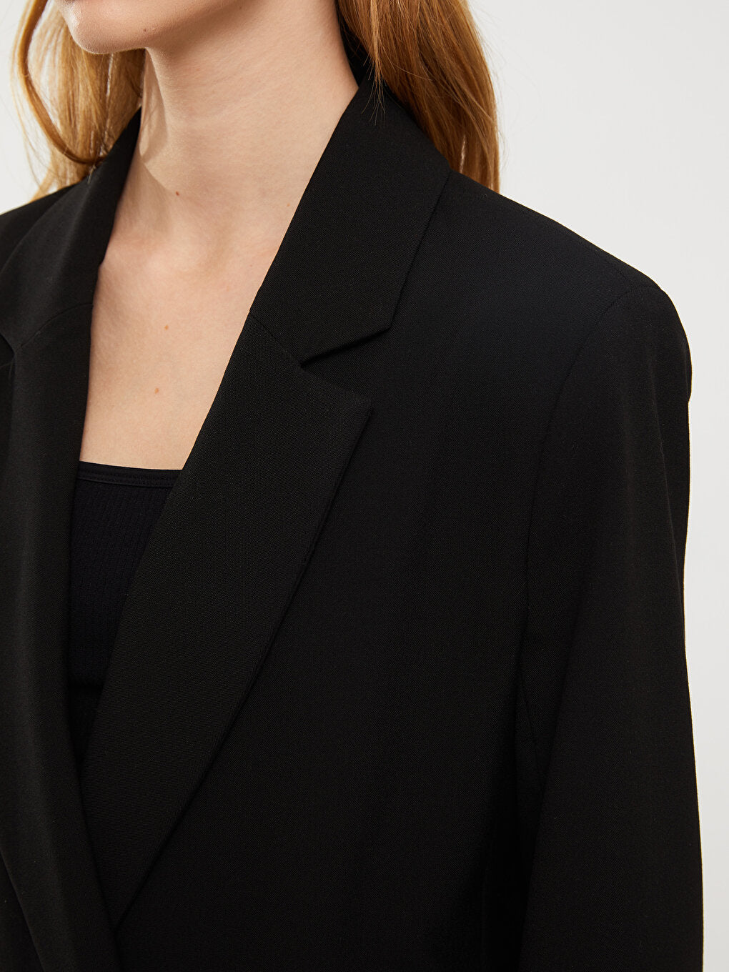 Plain Long Sleeve Women's Blazer Jacket