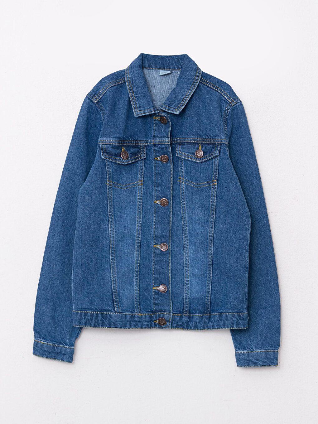 Shirt Collar Girl's Jean Jacket