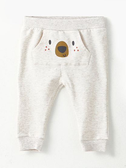 Baby Boy Trousers with Elastic Waist, 2-Piece