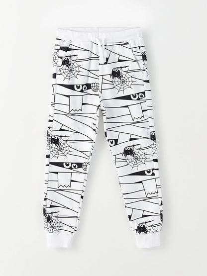 Printed Boys' Jogger Sweatpants with Elastic Waist