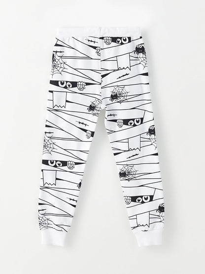 Printed Boys' Jogger Sweatpants with Elastic Waist