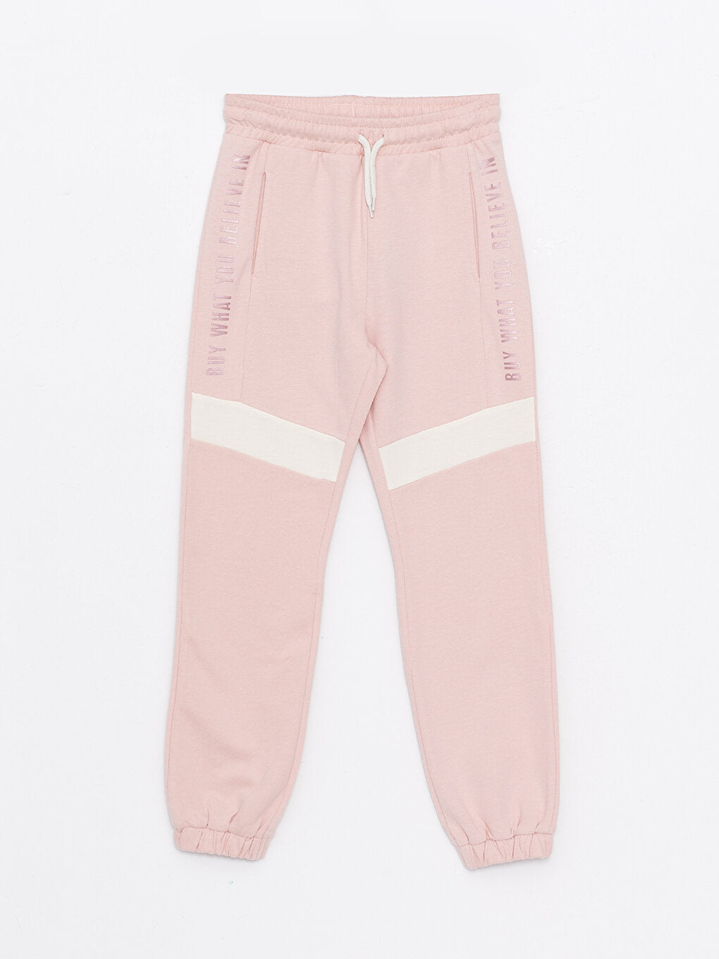 Printed Girls Jogger Sweatpants with Elastic Waist