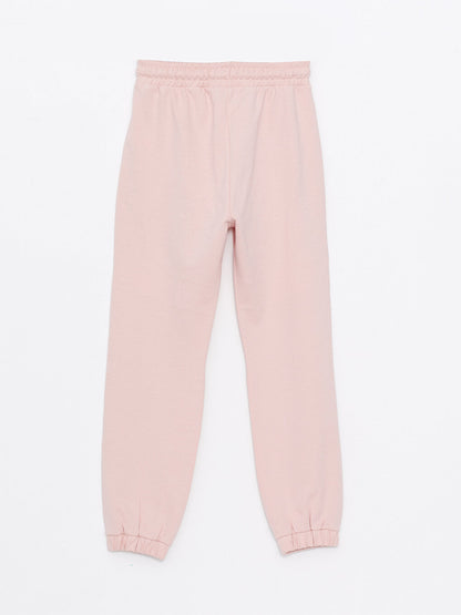 Printed Girls Jogger Sweatpants with Elastic Waist