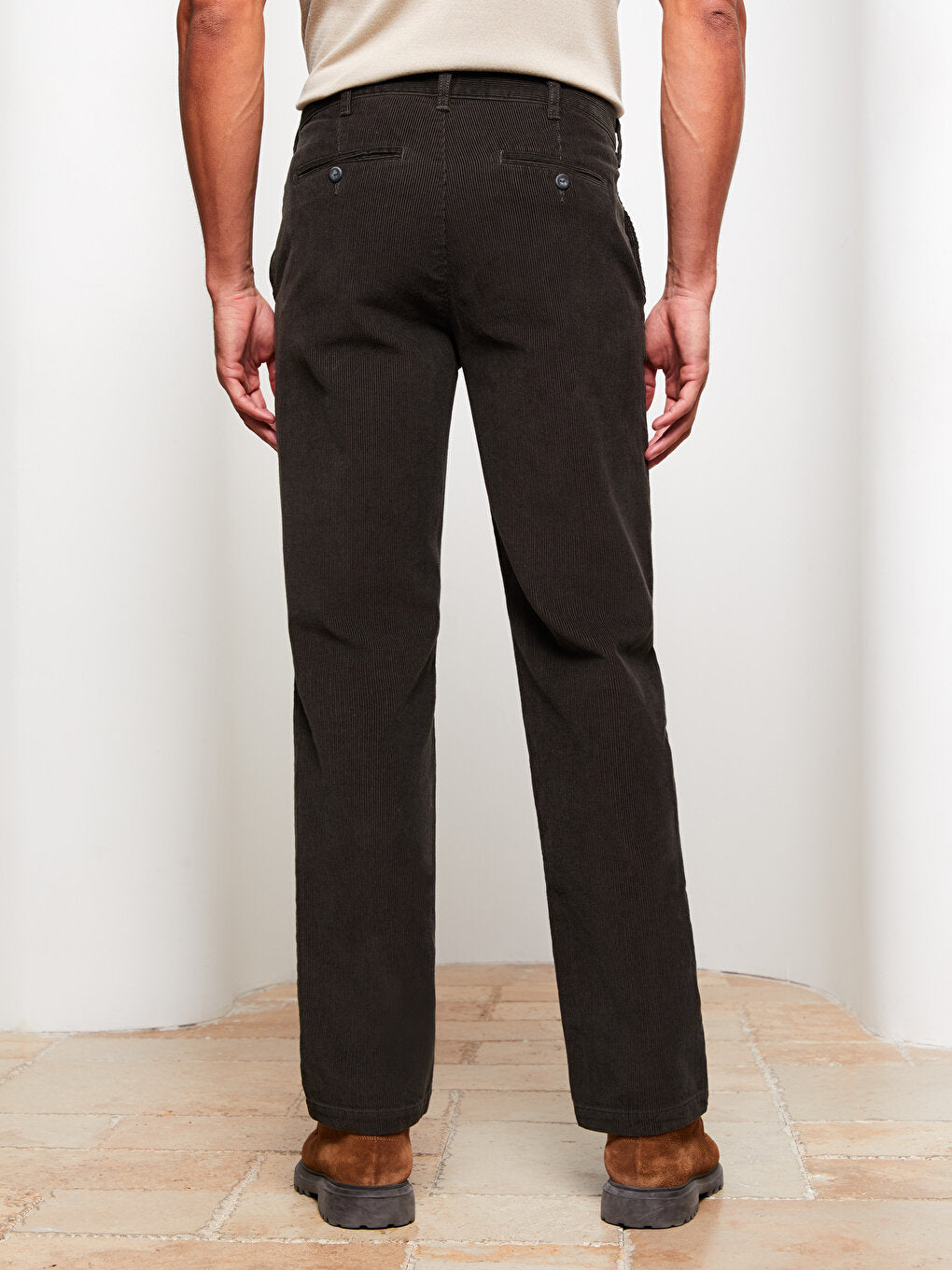 Comfortable Fit Velvet Men's Chino Trousers