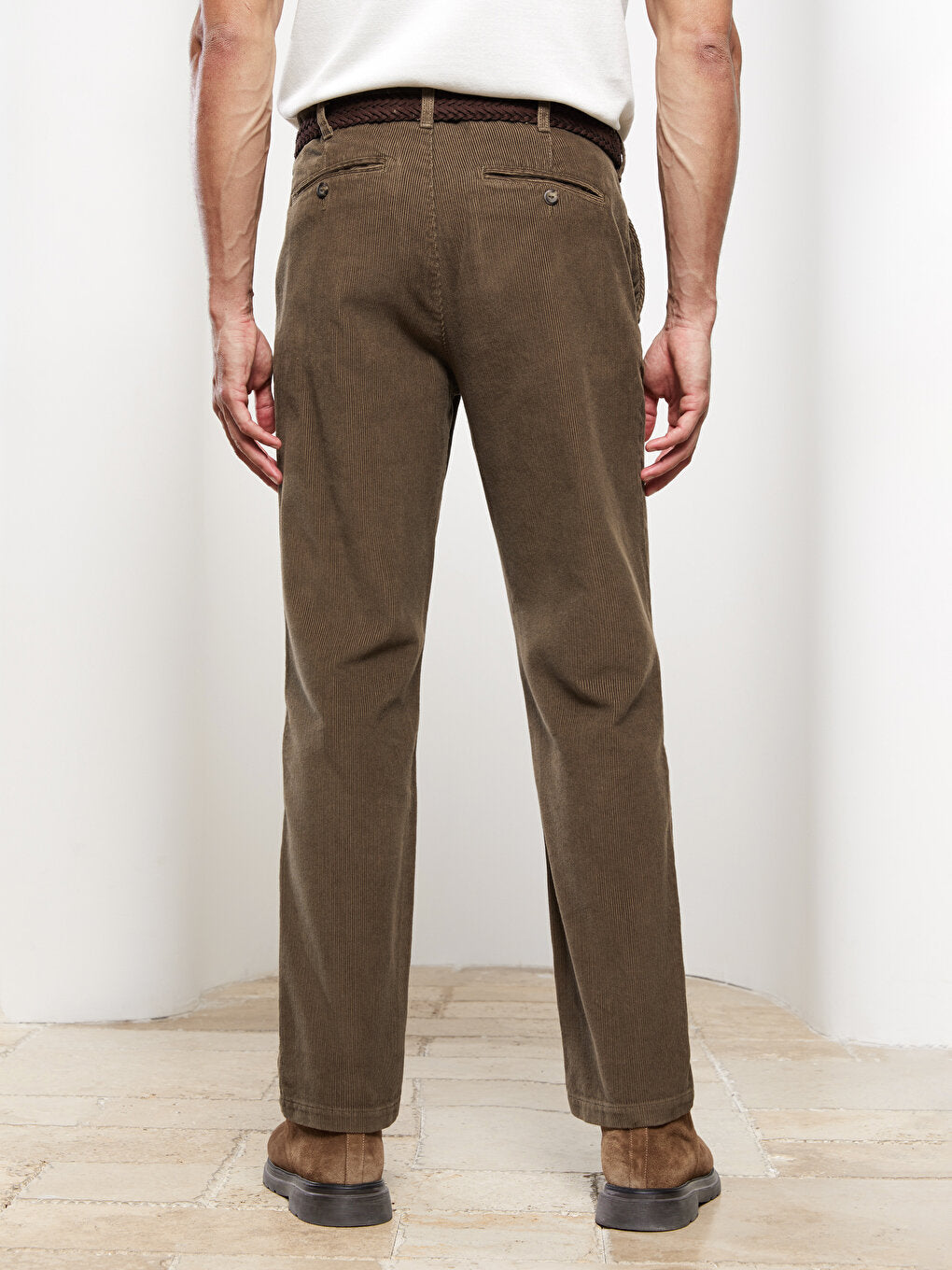 Comfortable Fit Velvet Men's Chino Trousers