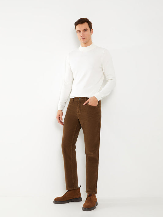 Standard Fit Velvet Men's Chino Trousers