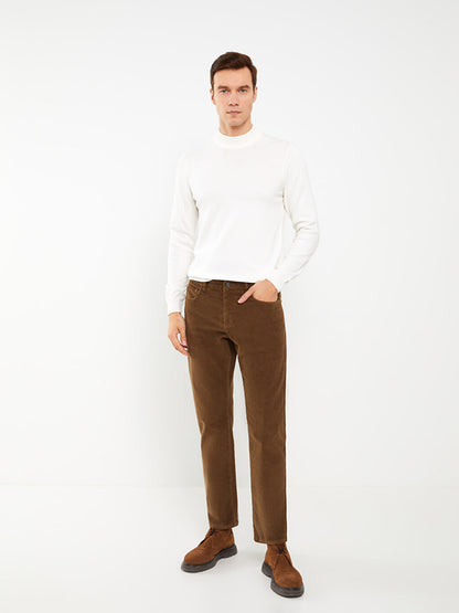 Standard Fit Velvet Men's Chino Trousers