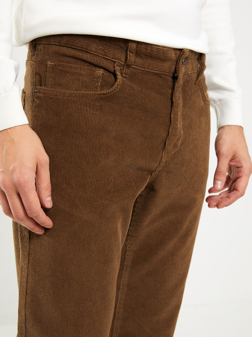 Standard Fit Velvet Men's Chino Trousers