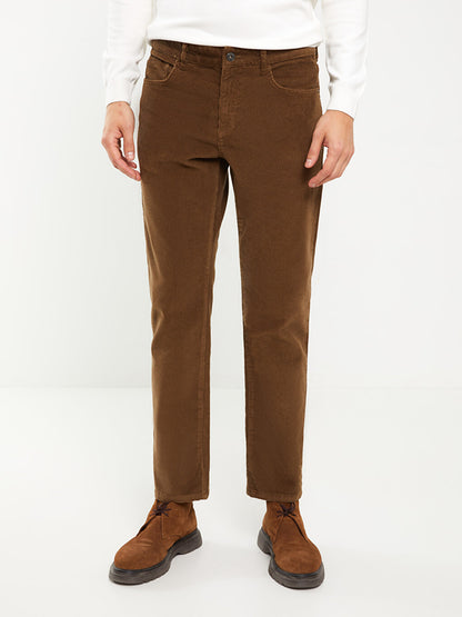 Standard Fit Velvet Men's Chino Trousers