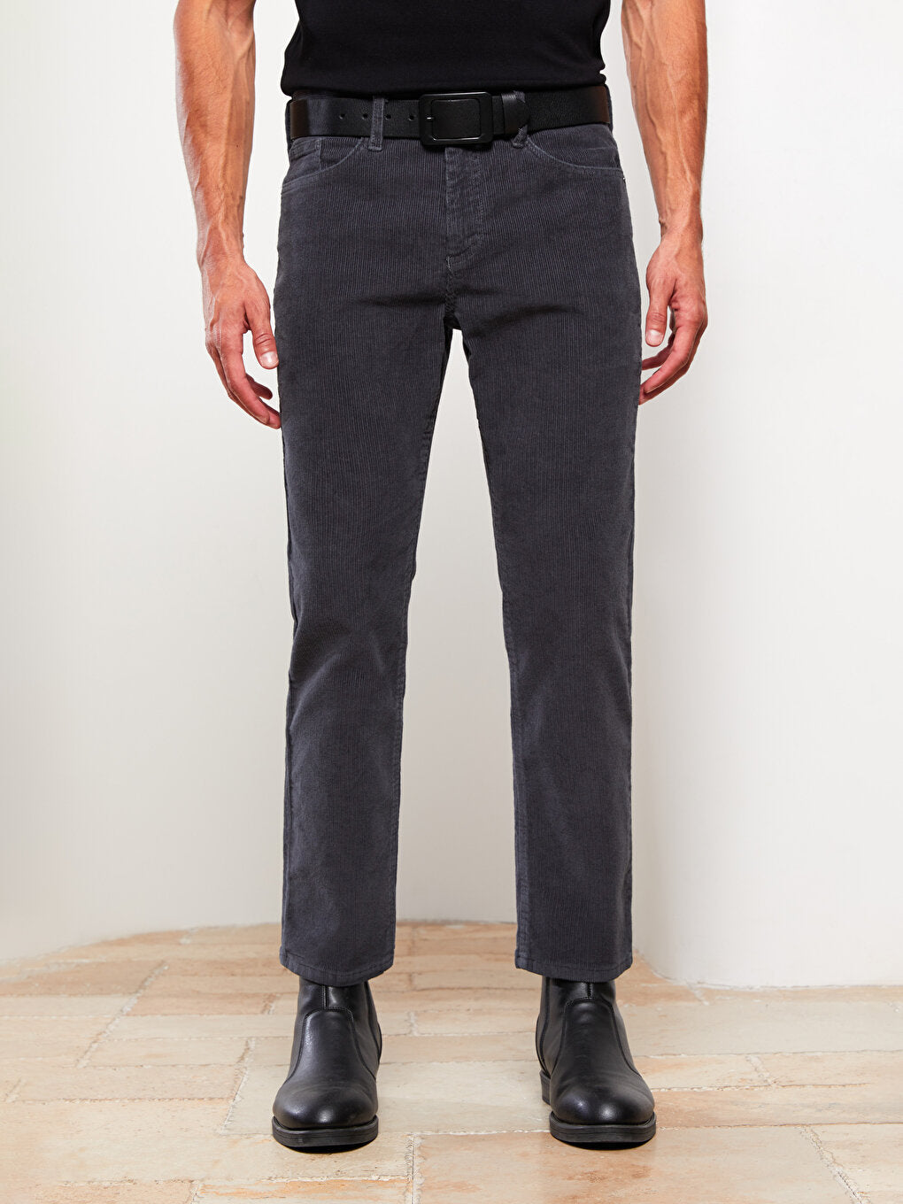 Standard Fit Velvet Men's Chino Trousers