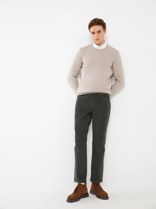 Standard Fit Velvet Men's Chino Trousers